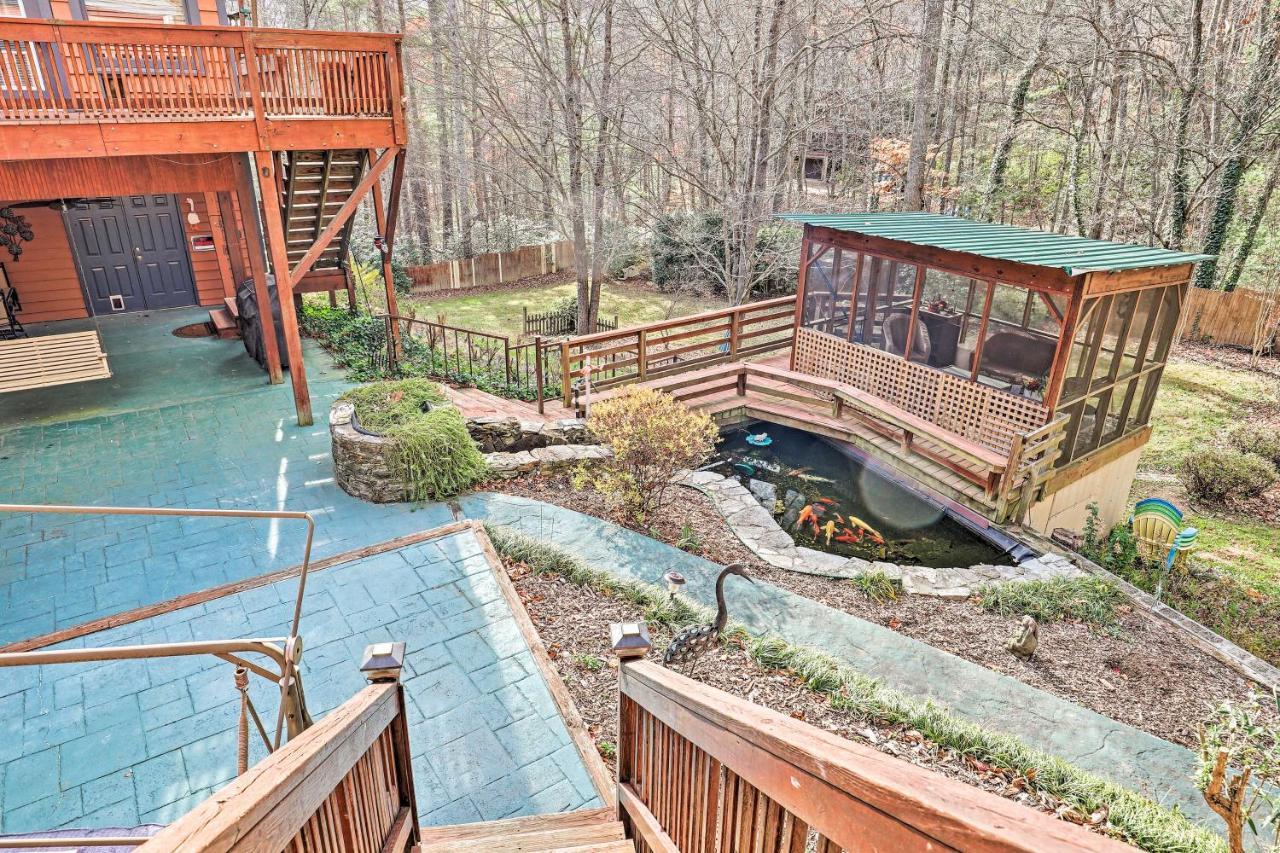 Asheville Mountain Getaway With Patio And Koi Pond! Eksteriør billede