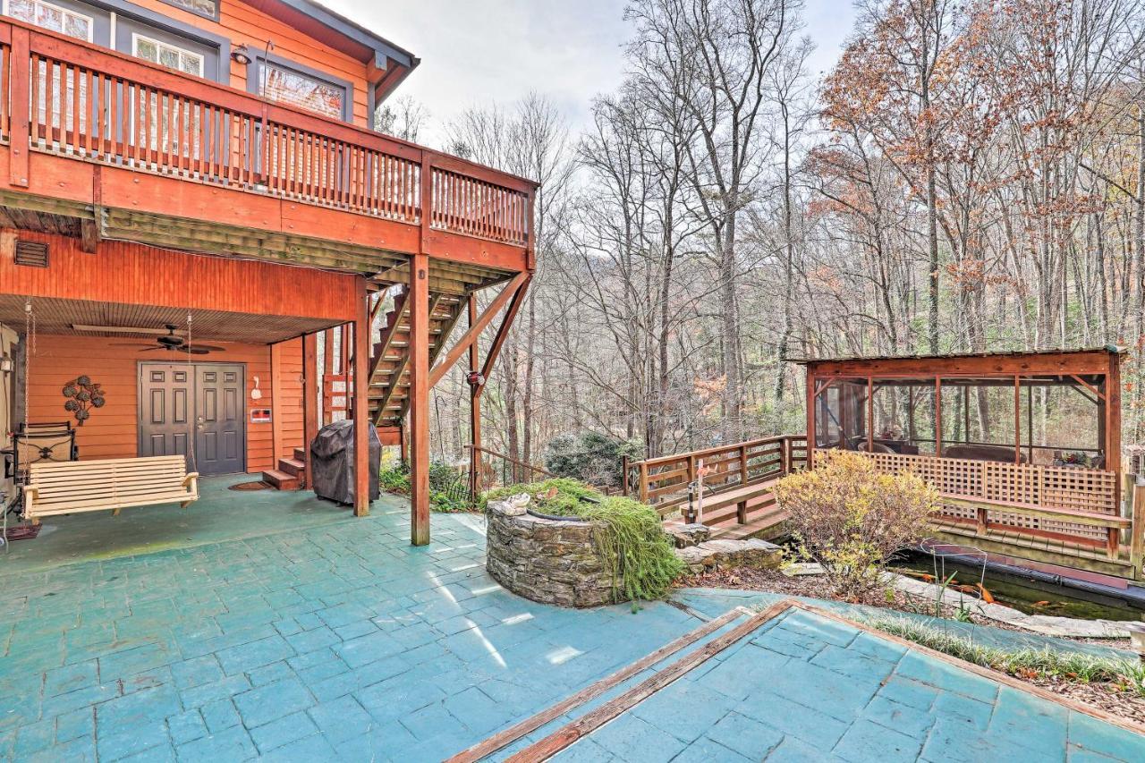 Asheville Mountain Getaway With Patio And Koi Pond! Eksteriør billede
