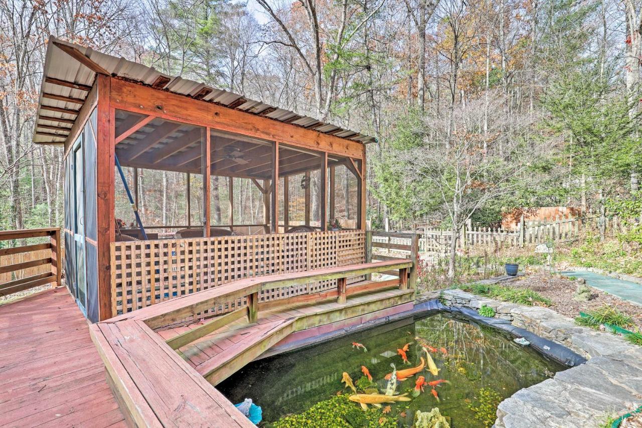 Asheville Mountain Getaway With Patio And Koi Pond! Eksteriør billede